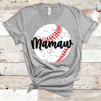 Mamaw Distressed Baseball Direct to Film Transfer - 10 to 14 Day Ship Time
