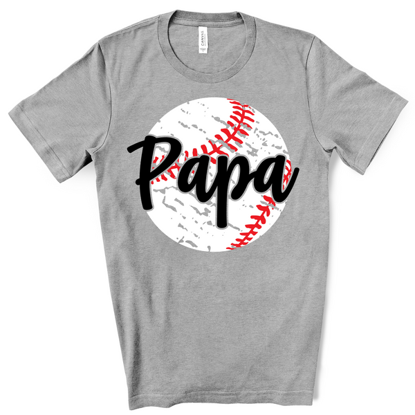 Papa Distressed Baseball Direct to Film Transfer - 10 to 14 Day Ship Time