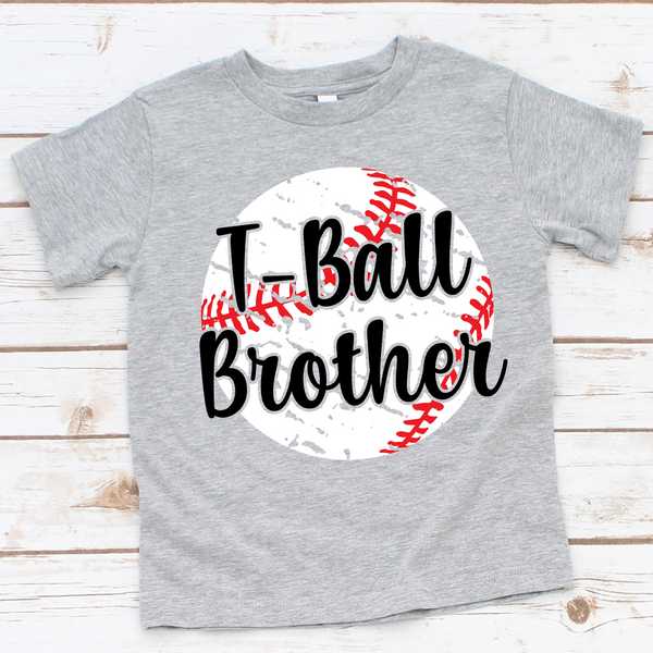 T-Ball Brother Distressed Baseball Direct to Film Transfer - YOUTH SIZE - 10 to 14 Day Ship Time