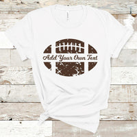 Split Distressed Football Add Your Own Text Screen Print Transfer - RTS