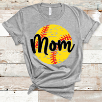 Mom Distressed Softball Direct to Film Transfer - 10 to 14 Day Ship Time