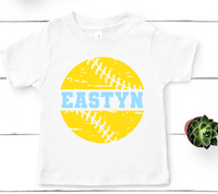 Eastyn Columbia Blue Softball Direct to Film Transfer - YOUTH SIZE - 10 to 14 Day Ship Time