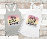 Eat Drink Beach Repeat with Sunset Background Screen Print Transfer - HIGH HEAT FORMULA - RTS