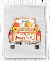 Happy Fall Blessed Fall Truck Screen Print Transfer - HIGH HEAT FORMULA - RTS