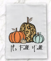 It's Fall Y'all Flour Sack Towel Screen Print Transfer - RTS