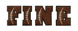 Football Chenille Patches With Iron On Backing - Expected Ship Time 4 - 6 Weeks After Placing Your Order