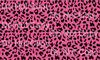 Hot Pink and Black Leopard Print Full Sheet Sublimation Transfer - SUBLIMATION TRANSFER - RTS