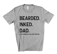 Bearded Inked Dad Father's Day Screen Print Transfer - RTS