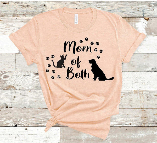 Mom of Both Cat and Dog Screen Print Transfer - RTS