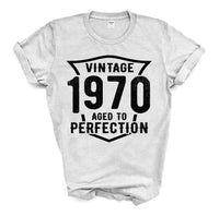 Vintage 1970 Aged to Perfection Screen Print Transfer - RTS – Shy Screen  Print Transfers