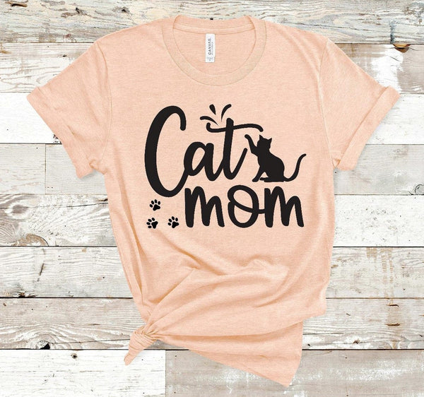 Cat Mom Screen Print Transfer - RTS