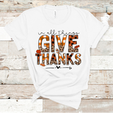 In All Things Give Thanks Plaid Direct to Film Transfer - 10 to 14 Day Ship Time