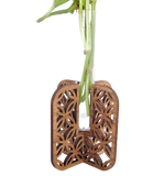 Interlacing Circles Propagation Tube Holder Plant Stand - Walnut