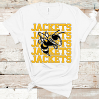 Jackets Mascot Gold and Black Adult Size Direct to Film Transfer - 10 to 14 Day Ship Time