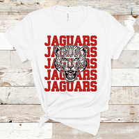 Jaguars Mascot Red and Black Adult Size Direct to Film Transfer - 10 to 14 Day Ship Time