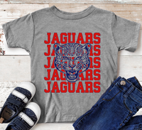 Jaguars Red and Navy Direct to Film Transfer - YOUTH SIZE - 10 to 14 Day Ship Time