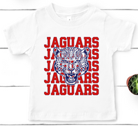Jaguars Red and Navy Direct to Film Transfer - YOUTH SIZE - 10 to 14 Day Ship Time