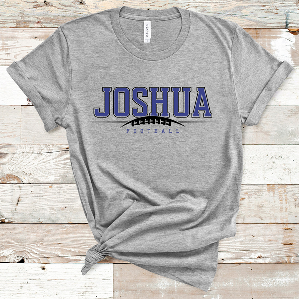 Joshua Football Royal Blue and Black Direct to Film Transfer - 10 to 14 Day Ship Time