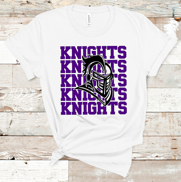 Knights Mascot Purple and Black Adult Size Direct to Film Transfer - 10 to 14 Day Ship Time