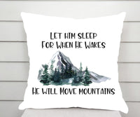 Let Him Sleep For When He Wakes He Will Move Mountains Baby Blanket Sublimation Transfer - RTS