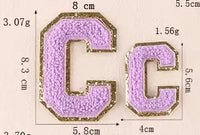 Light Purple Chenille Patches With Iron On Backing 2.15" - Expected Ship Time 4 - 6 Weeks After Placing Your Order