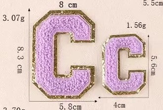 Light Purple Chenille Patches With Iron On Backing 2.15" - Expected Ship Time 4 - 6 Weeks After Placing Your Order