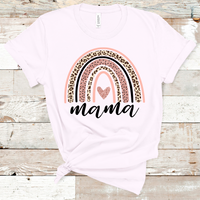 Mama Pink Glitter Rainbow with Animal Print Direct to Film Transfer - 10 to 14 Day Ship Time