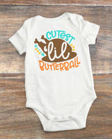 Cutest 'Lil Butterball Thanksgiving Screen Print Transfer Infant - RTS