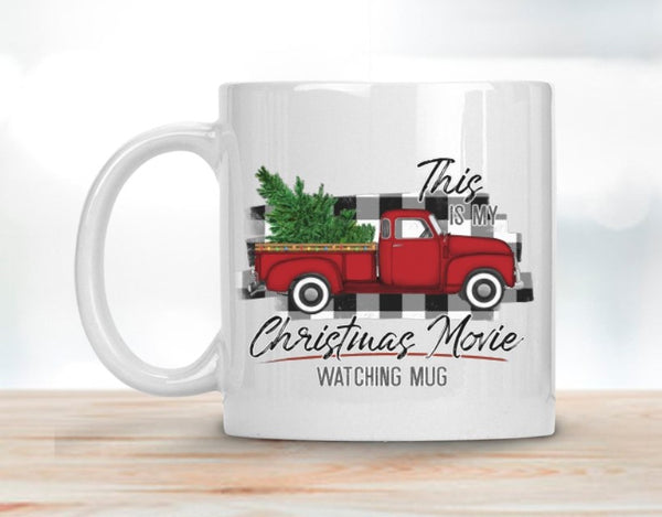 This is My Christmas Movie Watching Mug Sublimation Transfer - RTS