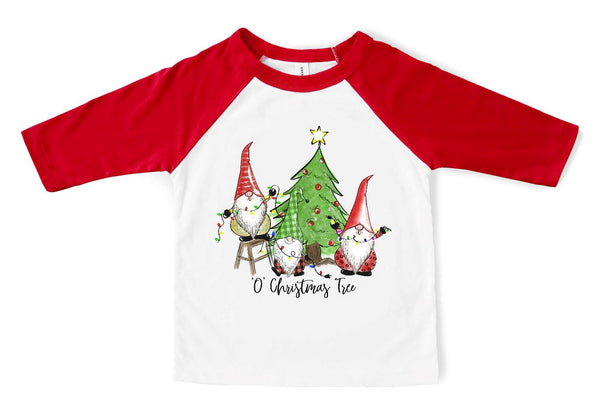 O' Christmas Tree Gnomes Screen Print Transfer - Youth/Toddler - HIGH HEAT FORMULA - RTS