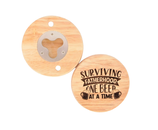 Surviving Fatherhood One Beer at a Time Magnetic Bottle Opener