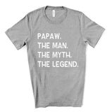 Papaw The Man The Myth The Legend Father's Day Screen Print Transfer - RTS