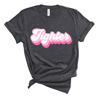 Fighter Breast Cancer Awareness Screen Print Transfer - HIGH HEAT FORMULA - RTS