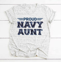 Proud Navy Aunt - SUBLIMATION TRANSFER - RTS