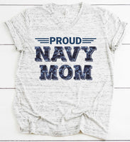 Proud Navy Mom Sublimation Transfer - RTS
