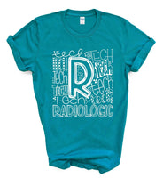 Radiologic Tech Word Art Screen Print Transfer - RTS