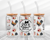 Rise and Shine Mother Clucker Chicken UV DTF for Glassware - RTS