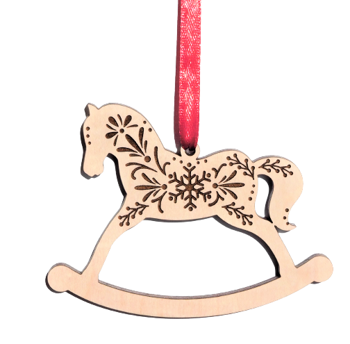 Scandinavian Design Rocking Horse Christmas Ornament