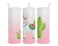 Llama Pink Gradient Sublimation Transfer for 20 Ounce Skinny Tumbler - SUBLIMATION TRANSFER - RTS