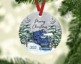 Wholesale Merry Christmas Steam Train Christmas Ornament