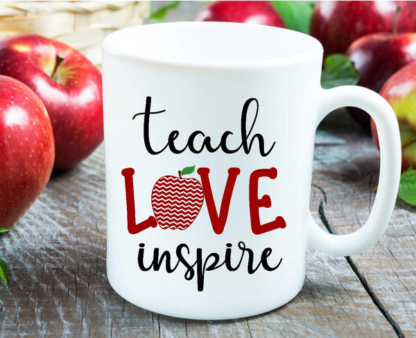 Teach, Love, Inspire Sublimation Transfer - Mug Size