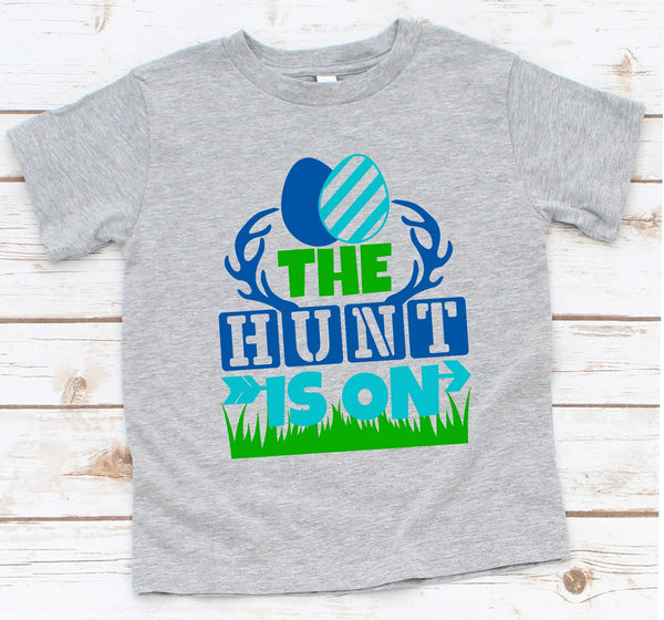The Hunt is On Easter Screen Print Transfer - HIGH HEAT TRANSFER - RTS