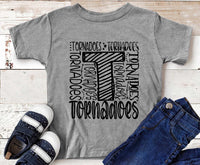 Tornadoes School Mascot Screen Print Transfer Youth - RTS