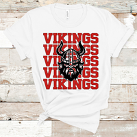 Vikings Mascot Red and Black Adult Size Direct to Film Transfer - 10 to 14 Day Ship Time
