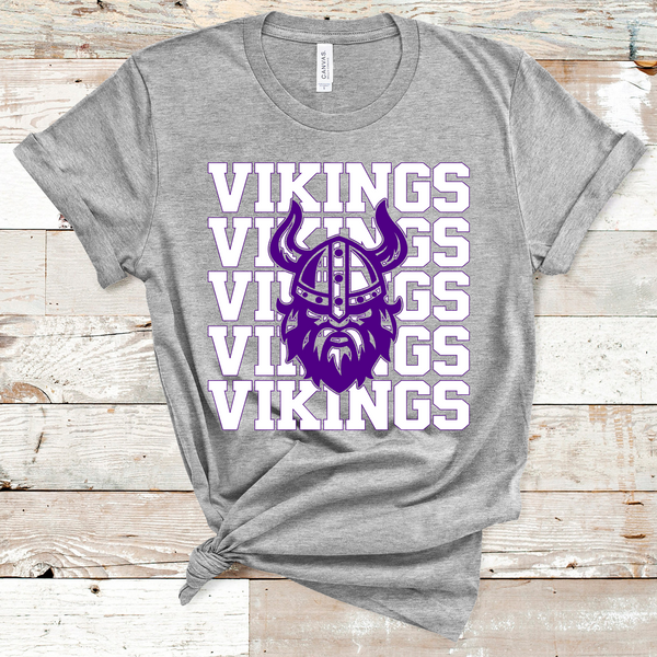 Vikings Mascot White and Purple Adult Size Direct to Film Transfer - 10 to 14 Day Ship Time