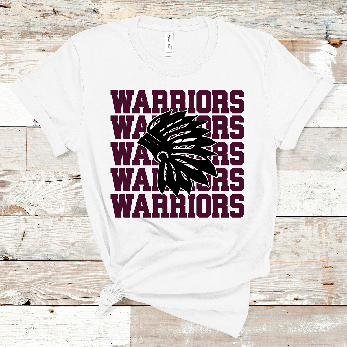 Warriors Mascot Maroon and Black Adult Size Direct to Film Transfer ...