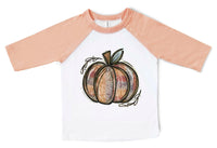 Watercolor Tie-dye Pumpkin Screen Print Transfer Youth Size - HIGH HEAT FORMULA - RTS