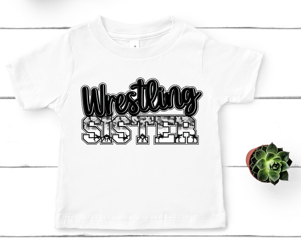 Wrestling Sister Gray Camo Direct to Film Transfer - YOUTH SIZE - 10 to 14 Day Ship Time